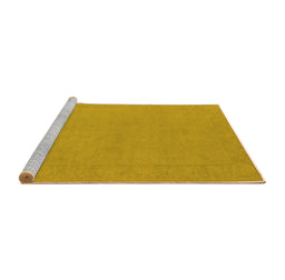 Sideview of Machine Washable Oriental Yellow Industrial Rug, wshurb2278yw
