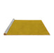 Sideview of Machine Washable Oriental Yellow Industrial Rug, wshurb2278yw