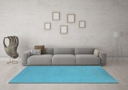 Machine Washable Oriental Light Blue Industrial Rug in a Living Room, wshurb2278lblu
