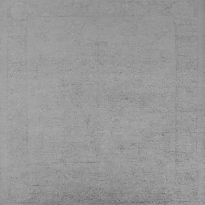 Square Machine Washable Oriental Gray Industrial Rug, wshurb2278gry