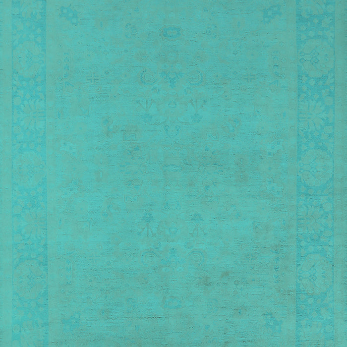 Machine Washable Oriental Turquoise Industrial Area Rugs, wshurb2278turq
