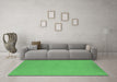 Machine Washable Oriental Emerald Green Industrial Area Rugs in a Living Room,, wshurb2278emgrn
