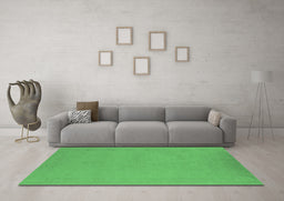 Machine Washable Oriental Emerald Green Industrial Area Rugs in a Living Room,, wshurb2278emgrn