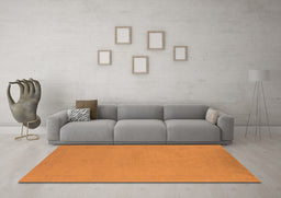 Machine Washable Oriental Orange Industrial Area Rugs in a Living Room, wshurb2278org