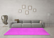 Machine Washable Oriental Pink Industrial Rug in a Living Room, wshurb2278pnk