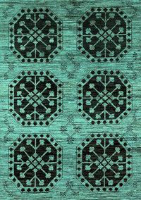 Oriental Turquoise Industrial Rug, urb2279turq