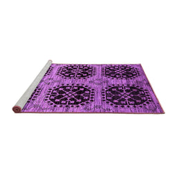 Sideview of Machine Washable Oriental Purple Industrial Area Rugs, wshurb2279pur