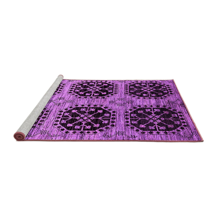 Sideview of Machine Washable Oriental Purple Industrial Area Rugs, wshurb2279pur