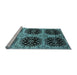 Sideview of Machine Washable Oriental Light Blue Industrial Rug, wshurb2279lblu