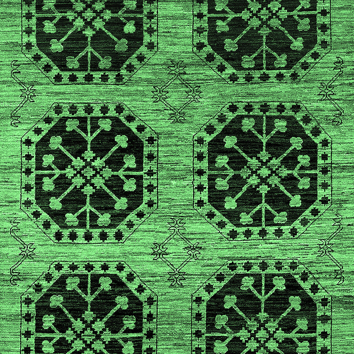 Machine Washable Oriental Emerald Green Industrial Area Rugs, wshurb2279emgrn