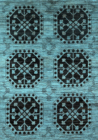 Oriental Light Blue Industrial Rug, urb2279lblu