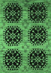 Oriental Emerald Green Industrial Rug, urb2279emgrn