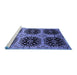 Sideview of Machine Washable Oriental Blue Industrial Rug, wshurb2279blu