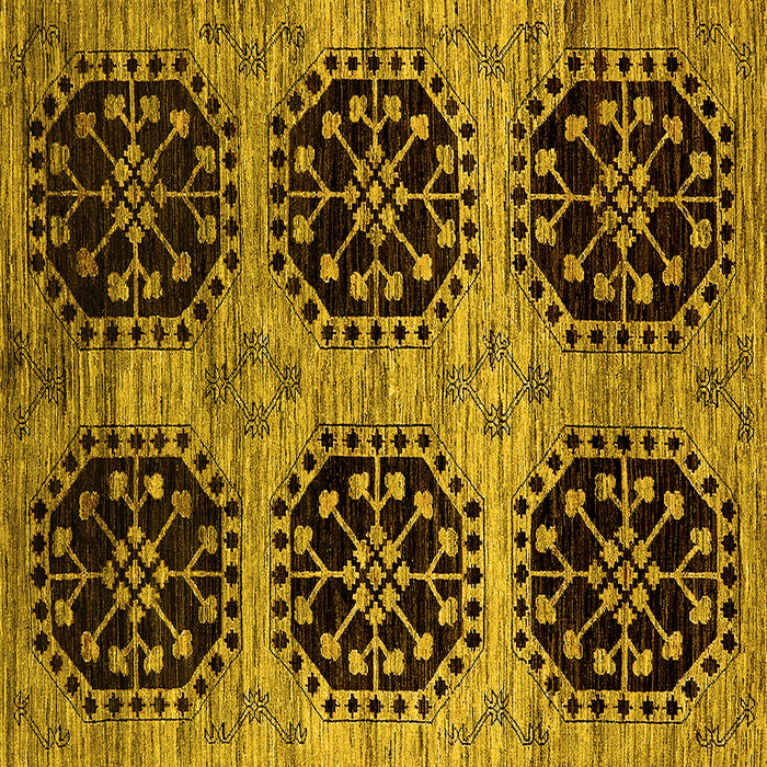 Square Oriental Yellow Industrial Rug, urb2279yw