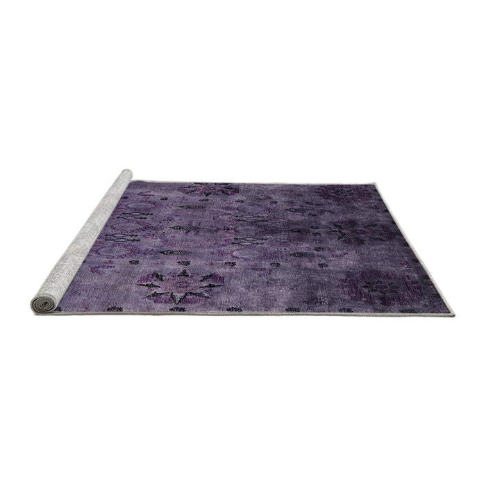 Sideview of Machine Washable Industrial Modern Purple Haze Purple Rug, wshurb2280