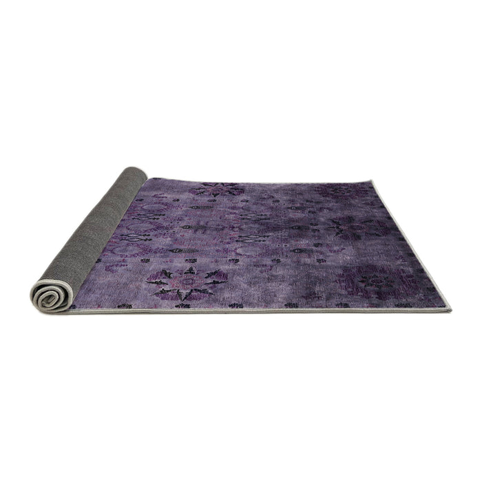 Sideview of Mid-Century Modern Purple Oriental Rug, urb2280