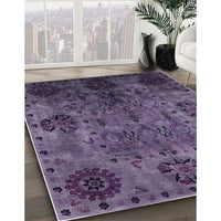 Mid-Century Modern Purple Oriental Rug, urb2280