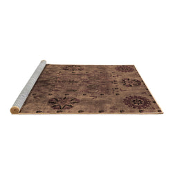 Sideview of Machine Washable Oriental Brown Industrial Rug, wshurb2280brn
