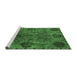 Sideview of Machine Washable Oriental Green Industrial Area Rugs, wshurb2280grn