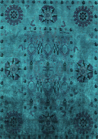 Oriental Turquoise Industrial Rug, urb2280turq