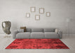 Industrial Red Washable Rugs