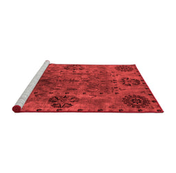 Industrial Red Washable Rugs