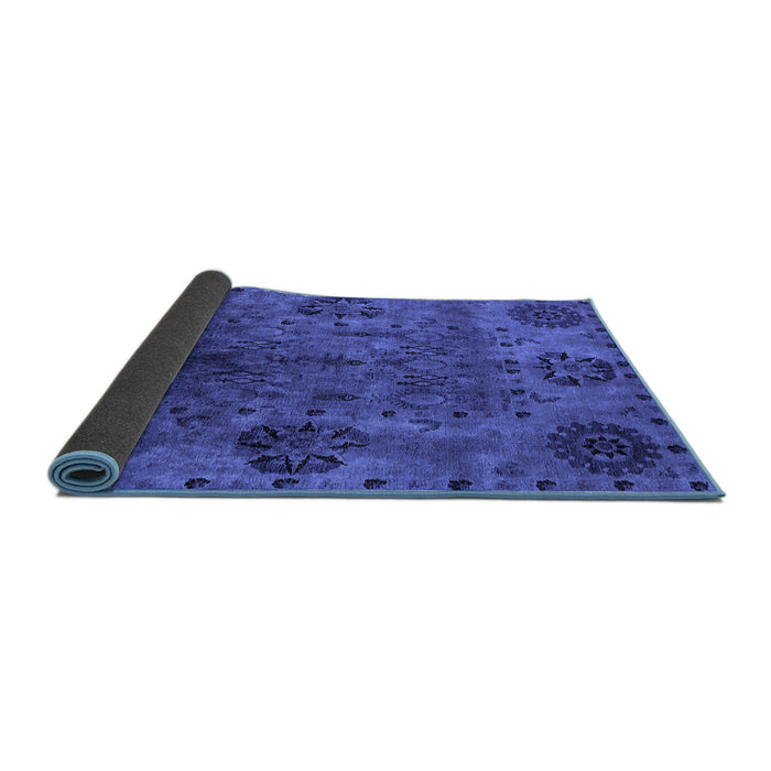 Sideview of Oriental Blue Industrial Rug, urb2280blu