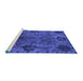 Sideview of Machine Washable Oriental Blue Industrial Rug, wshurb2280blu