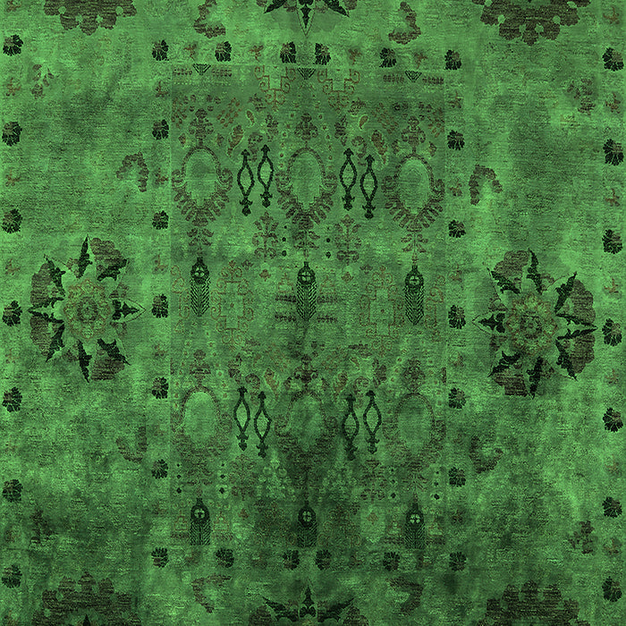 Machine Washable Oriental Green Industrial Area Rugs, wshurb2280grn