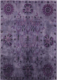 Machine Washable Industrial Modern Purple Haze Purple Rug, wshurb2280