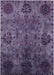 Machine Washable Industrial Modern Purple Haze Purple Rug, wshurb2280