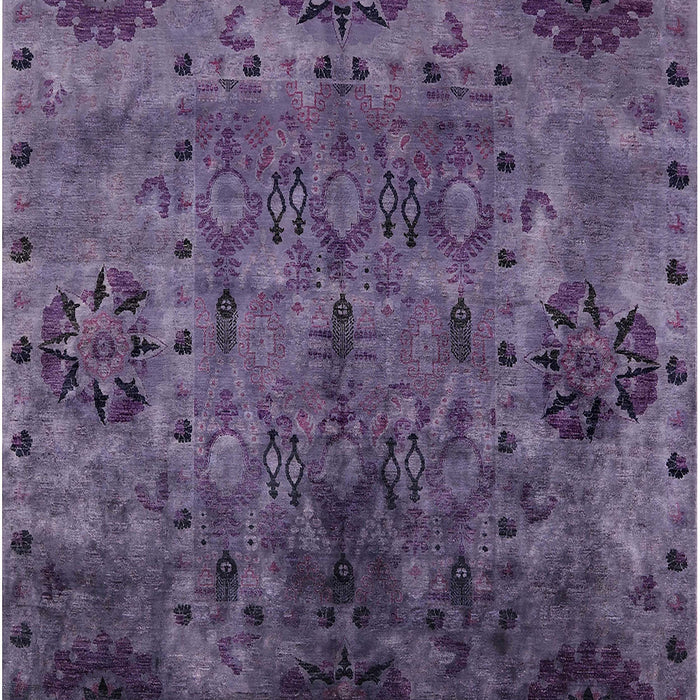 Machine Washable Industrial Modern Purple Haze Purple Rug, wshurb2280