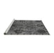 Sideview of Machine Washable Oriental Gray Industrial Rug, wshurb2280gry