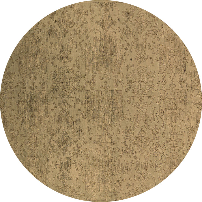 Round Persian Brown Bohemian Rug, urb2281brn