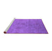 Sideview of Machine Washable Persian Purple Bohemian Area Rugs, wshurb2281pur