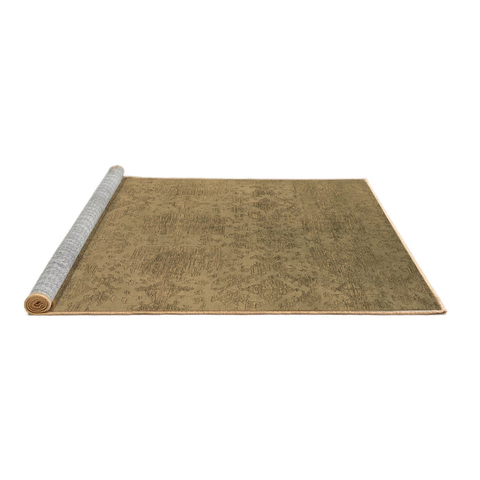 Sideview of Machine Washable Persian Brown Bohemian Rug, wshurb2281brn