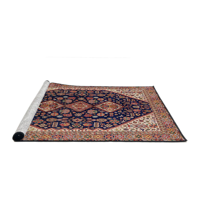 Sideview of Machine Washable Industrial Modern Camel Brown Rug, wshurb2282