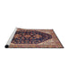 Sideview of Machine Washable Industrial Modern Camel Brown Rug, wshurb2282