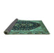 Sideview of Oriental Turquoise Industrial Rug, urb2282turq