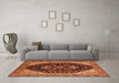 Machine Washable Oriental Orange Industrial Area Rugs in a Living Room, wshurb2282org