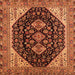 Square Oriental Orange Industrial Rug, urb2282org