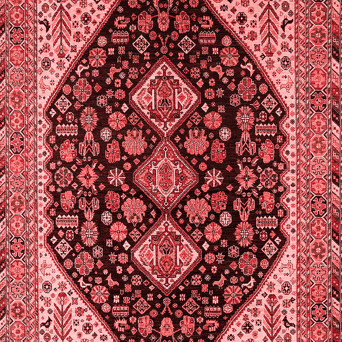 Machine Washable Oriental Red Industrial Rug, wshurb2282red