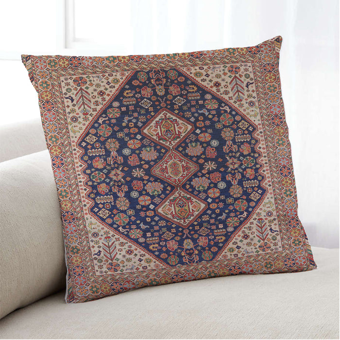 Lifestyle Image of Mid-Century Modern Urban Square Camel Brown Throw Pillow, 18 inch by 18 inch, pwurb2282