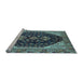 Sideview of Machine Washable Oriental Light Blue Industrial Rug, wshurb2282lblu