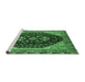 Sideview of Machine Washable Oriental Emerald Green Industrial Area Rugs, wshurb2282emgrn