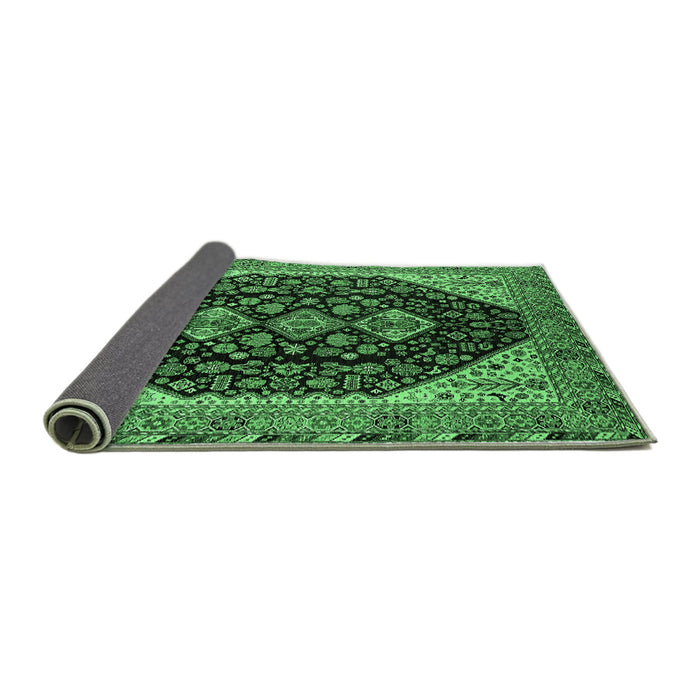 Sideview of Oriental Emerald Green Industrial Rug, urb2282emgrn