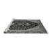 Sideview of Machine Washable Oriental Gray Industrial Rug, wshurb2282gry