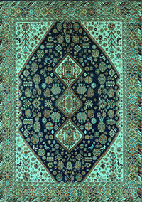 Oriental Turquoise Industrial Rug, urb2282turq