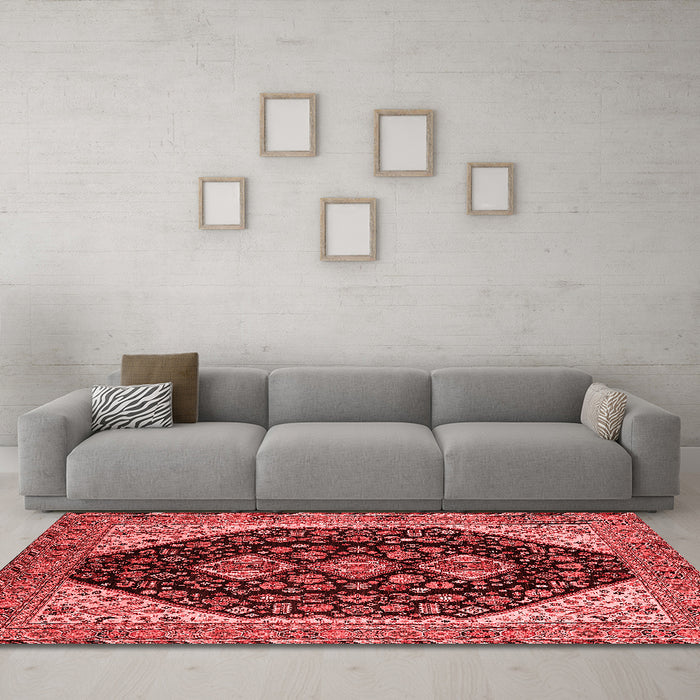 Industrial Red Washable Rugs