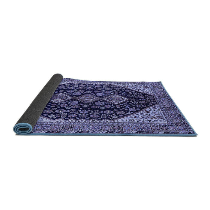 Sideview of Oriental Blue Industrial Rug, urb2282blu